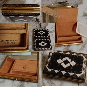 Antique Leather Cosmetic Case from Leather School Florence